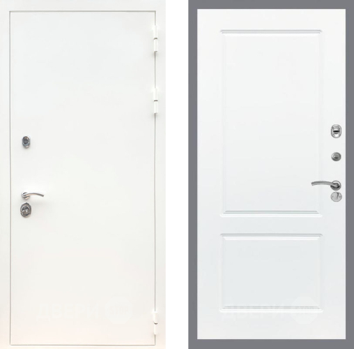 Входная металлическая Дверь Рекс (REX) 5 Белая Шагрень FL-117 Силк Сноу в Краснознаменске