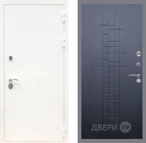 Входная металлическая Дверь Рекс (REX) 5 Белая Шагрень FL-289 Ясень черный в Краснознаменске