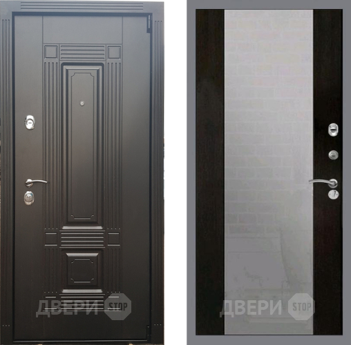Входная металлическая Дверь Рекс (REX) 9 СБ-16 Зеркало Венге в Краснознаменске