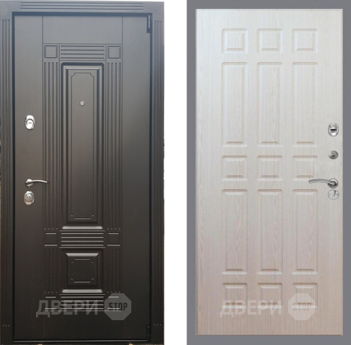 Входная металлическая Дверь Рекс (REX) 9 FL-33 Беленый дуб в Краснознаменске