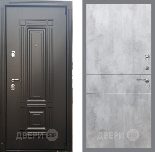 Входная металлическая Дверь Рекс (REX) 9 FL-290 Бетон светлый в Краснознаменске