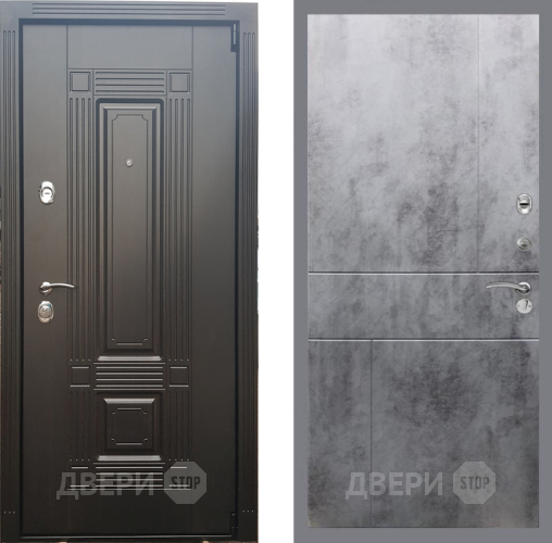 Входная металлическая Дверь Рекс (REX) 9 FL-290 Бетон темный в Краснознаменске