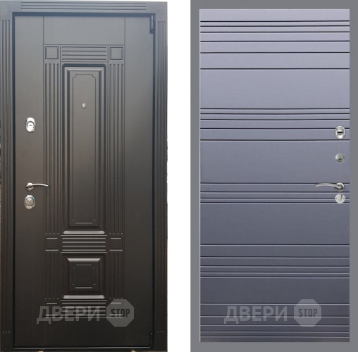 Входная металлическая Дверь Рекс (REX) 9 Line Силк титан в Краснознаменске