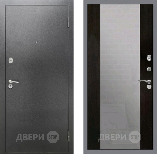 Дверь Рекс (REX) 2А Серебро Антик СБ-16 Зеркало Венге в Краснознаменске