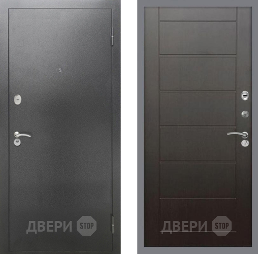 Входная металлическая Дверь Рекс (REX) 2А Серебро Антик Сити Венге в Краснознаменске