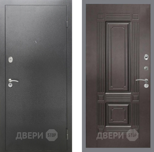 Входная металлическая Дверь Рекс (REX) 2А Серебро Антик FL-2 Венге в Краснознаменске