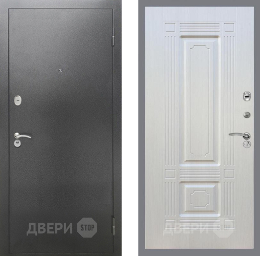 Дверь Рекс (REX) 2А Серебро Антик FL-2 Лиственница беж в Краснознаменске