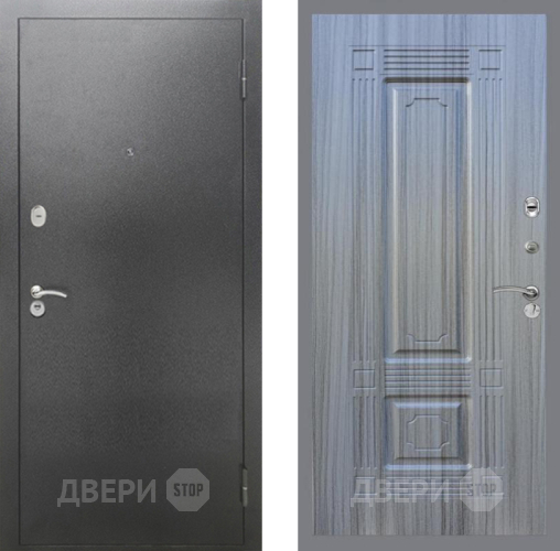 Входная металлическая Дверь Рекс (REX) 2А Серебро Антик FL-2 Сандал грей в Краснознаменске