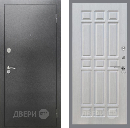 Входная металлическая Дверь Рекс (REX) 2А Серебро Антик FL-33 Лиственница беж в Краснознаменске