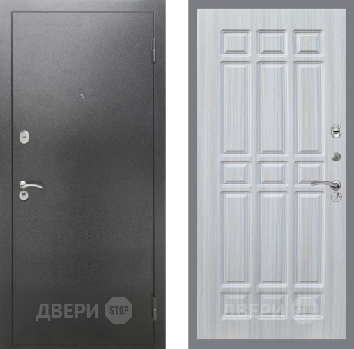 Входная металлическая Дверь Рекс (REX) 2А Серебро Антик FL-33 Сандал белый в Краснознаменске