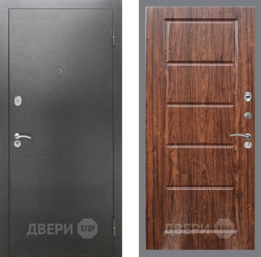Входная металлическая Дверь Рекс (REX) 2А Серебро Антик FL-39 орех тисненый в Краснознаменске