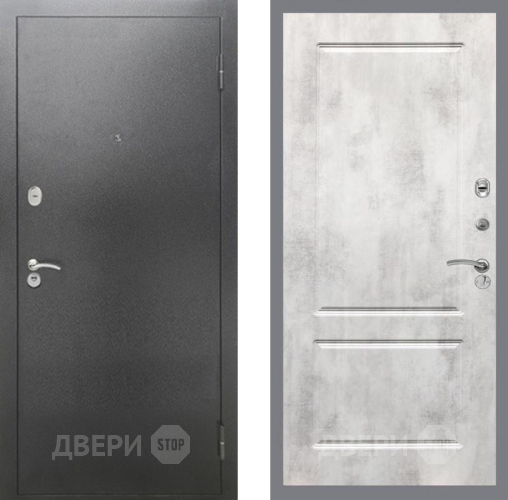 Дверь Рекс (REX) 2А Серебро Антик FL-117 Бетон светлый в Краснознаменске