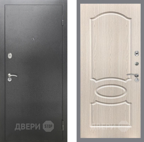 Дверь Рекс (REX) 2А Серебро Антик FL-128 Беленый дуб в Краснознаменске