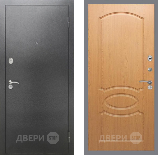 Входная металлическая Дверь Рекс (REX) 2А Серебро Антик FL-128 Дуб в Краснознаменске