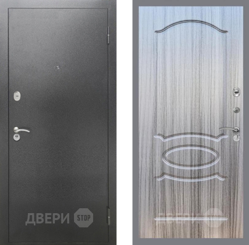 Входная металлическая Дверь Рекс (REX) 2А Серебро Антик FL-128 Сандал грей в Краснознаменске