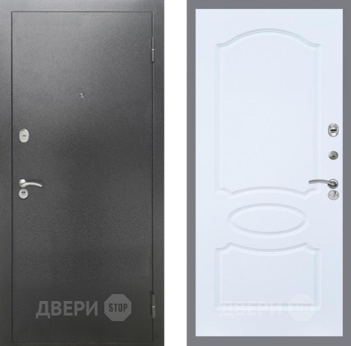 Входная металлическая Дверь Рекс (REX) 2А Серебро Антик FL-128 Силк Сноу в Краснознаменске