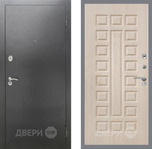Входная металлическая Дверь Рекс (REX) 2А Серебро Антик FL-183 Беленый дуб в Краснознаменске