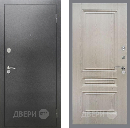 Входная металлическая Дверь Рекс (REX) 2А Серебро Антик FL-243 Беленый дуб в Краснознаменске