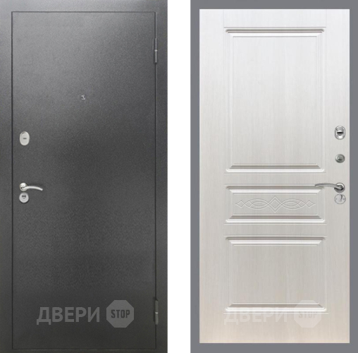 Входная металлическая Дверь Рекс (REX) 2А Серебро Антик FL-243 Лиственница беж в Краснознаменске