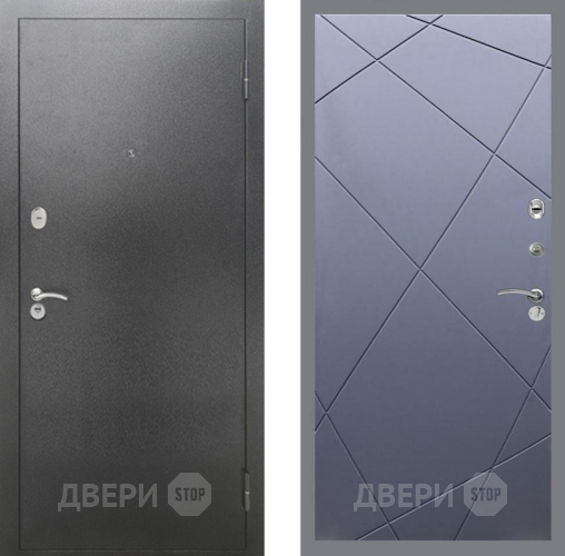 Входная металлическая Дверь Рекс (REX) 2А Серебро Антик FL-291 Силк титан в Краснознаменске