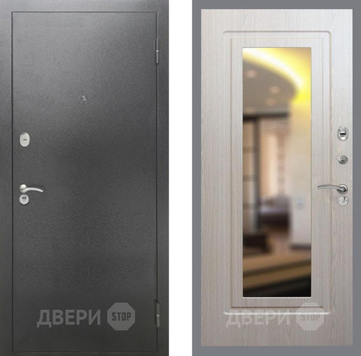 Дверь Рекс (REX) 2А Серебро Антик FLZ-120 Беленый дуб в Краснознаменске