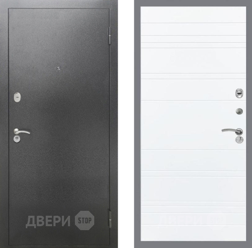 Дверь Рекс (REX) 2А Серебро Антик Line Силк Сноу в Краснознаменске