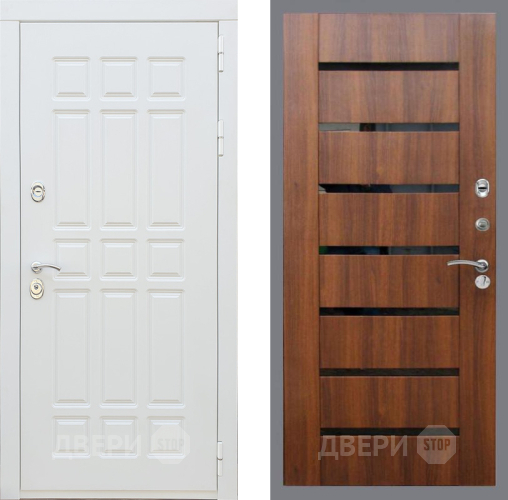 Дверь Рекс (REX) 8 Силк Сноу СБ-14 стекло черное Орех бренди в Краснознаменске