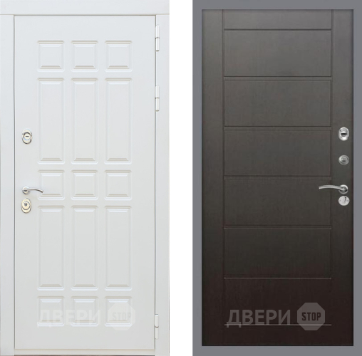 Входная металлическая Дверь Рекс (REX) 8 Силк Сноу Сити Венге в Краснознаменске