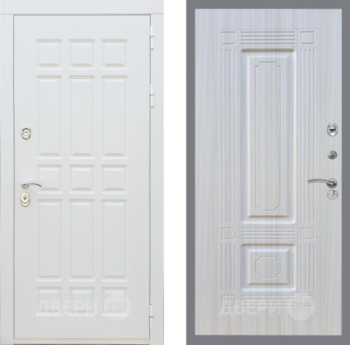 Входная металлическая Дверь Рекс (REX) 8 Силк Сноу FL-2 Сандал белый в Краснознаменске