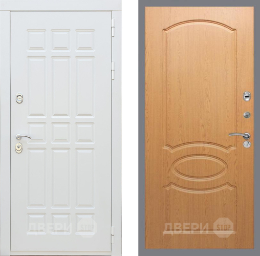 Входная металлическая Дверь Рекс (REX) 8 Силк Сноу FL-128 Дуб в Краснознаменске