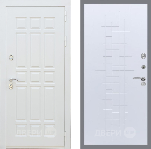 Входная металлическая Дверь Рекс (REX) 8 Силк Сноу FL-289 Белый ясень в Краснознаменске