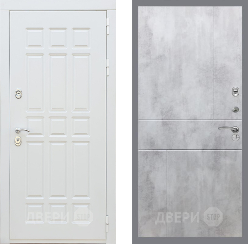Входная металлическая Дверь Рекс (REX) 8 Силк Сноу FL-290 Бетон светлый в Краснознаменске