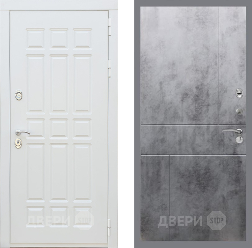 Входная металлическая Дверь Рекс (REX) 8 Силк Сноу FL-290 Бетон темный в Краснознаменске
