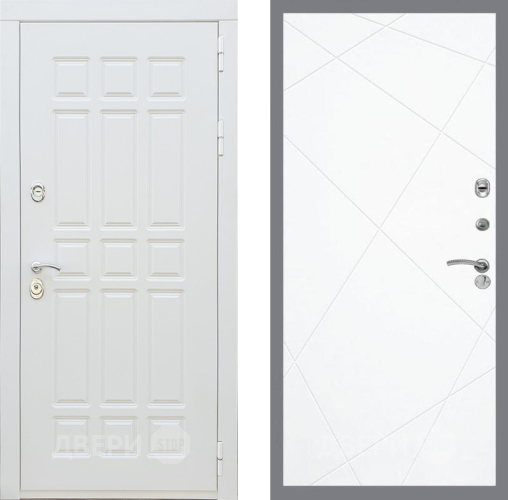 Входная металлическая Дверь Рекс (REX) 8 Силк Сноу FL-291 Силк Сноу в Краснознаменске