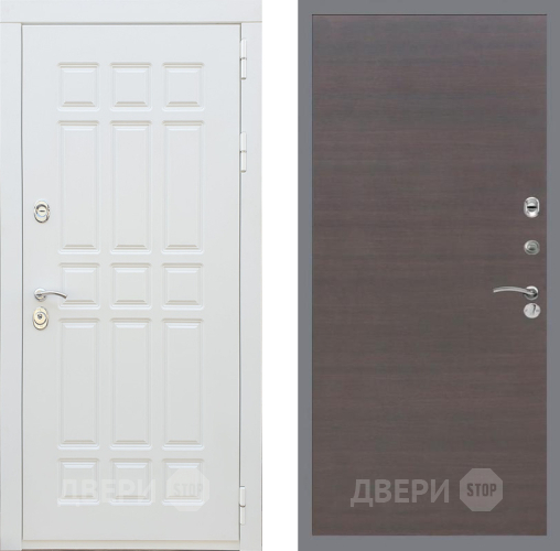 Входная металлическая Дверь Рекс (REX) 8 Силк Сноу GL венге поперечный в Краснознаменске