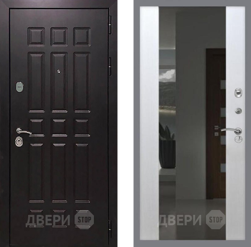 Дверь Рекс (REX) 8 СБ-16 Зеркало Белый ясень в Краснознаменске