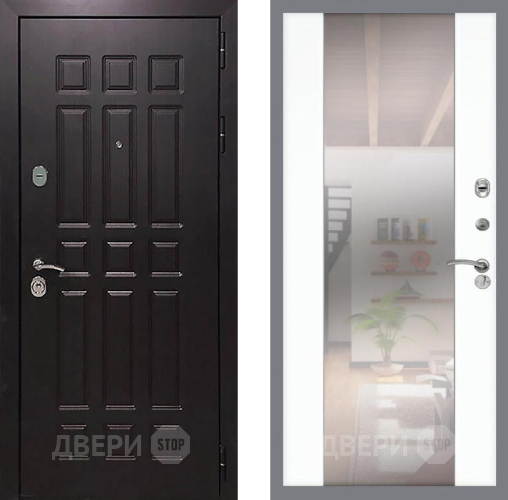 Входная металлическая Дверь Рекс (REX) 8 СБ-16 Зеркало Силк Сноу в Краснознаменске