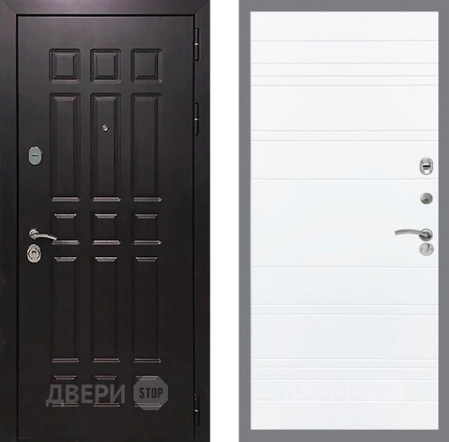 Входная металлическая Дверь Рекс (REX) 8 Line Силк Сноу в Краснознаменске