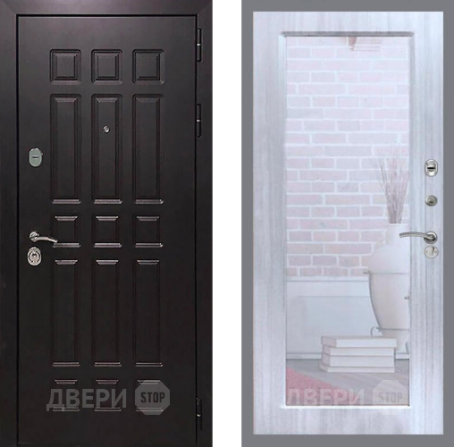 Входная металлическая Дверь Рекс (REX) 8 Зеркало Пастораль Сандал белый в Краснознаменске