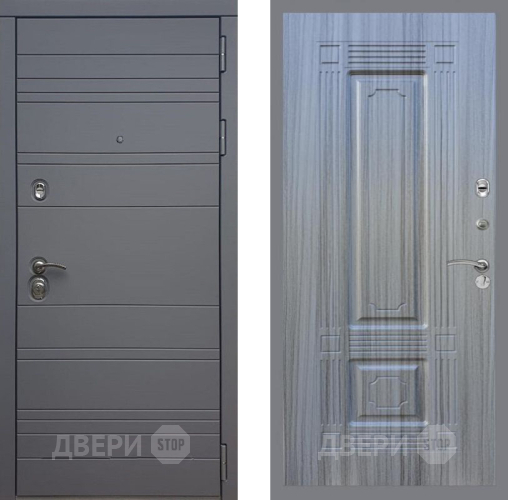 Входная металлическая Дверь Рекс (REX) 14 силк титан FL-2 Сандал грей в Краснознаменске