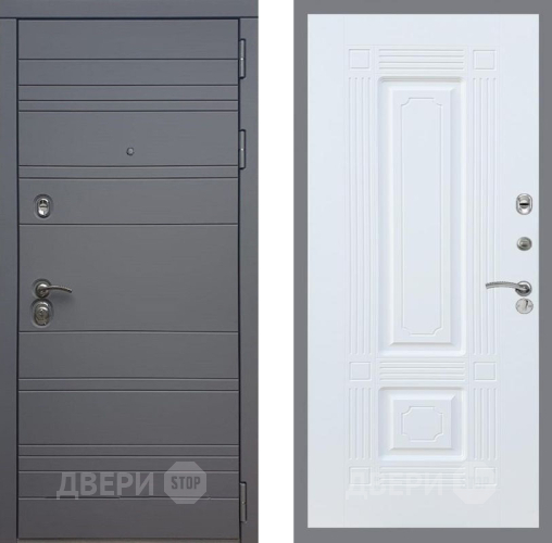 Входная металлическая Дверь Рекс (REX) 14 силк титан FL-2 Силк Сноу в Краснознаменске