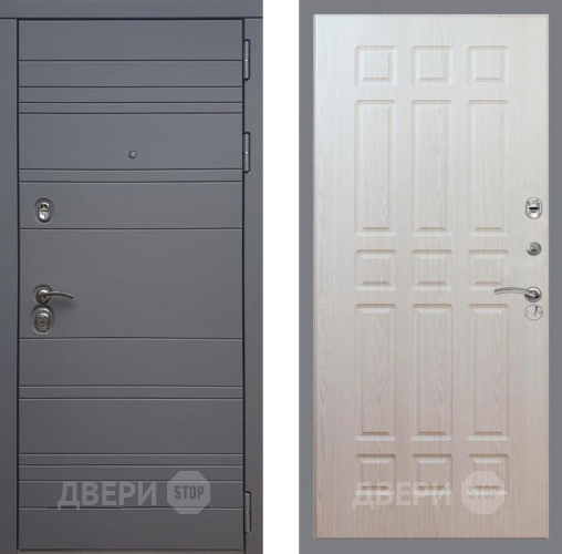 Входная металлическая Дверь Рекс (REX) 14 силк титан FL-33 Беленый дуб в Краснознаменске