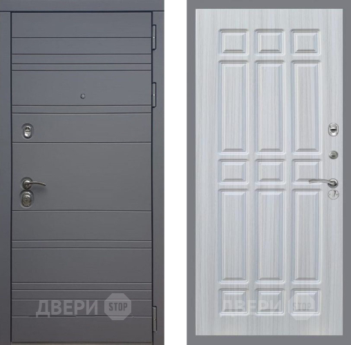 Входная металлическая Дверь Рекс (REX) 14 силк титан FL-33 Сандал белый в Краснознаменске