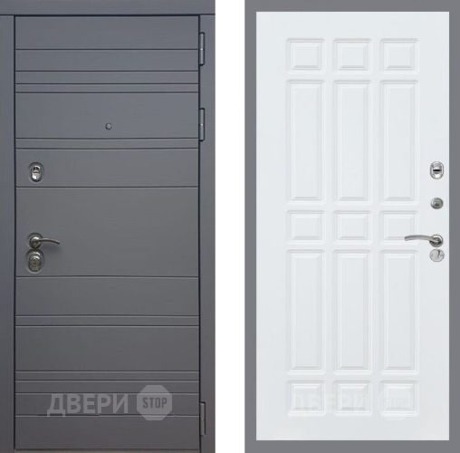 Входная металлическая Дверь Рекс (REX) 14 силк титан FL-33 Силк Сноу в Краснознаменске