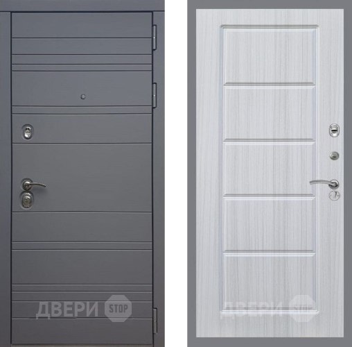 Входная металлическая Дверь Рекс (REX) 14 силк титан FL-39 Сандал белый в Краснознаменске
