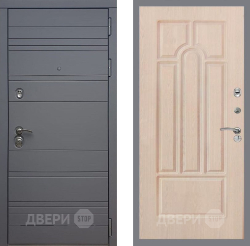 Входная металлическая Дверь Рекс (REX) 14 силк титан FL-58 Беленый дуб в Краснознаменске