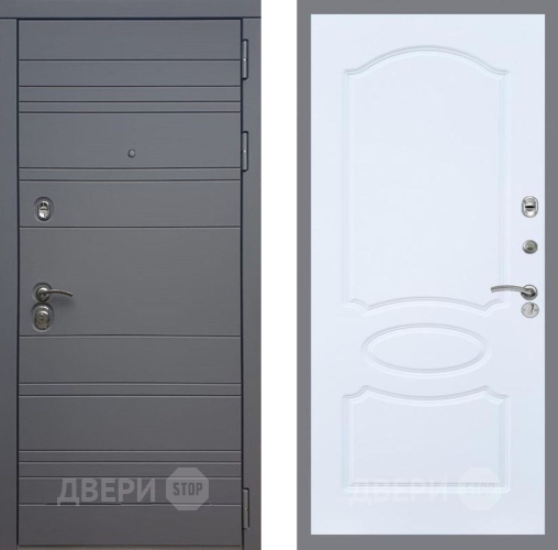 Входная металлическая Дверь Рекс (REX) 14 силк титан FL-128 Силк Сноу в Краснознаменске