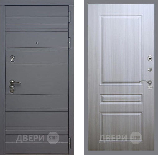 Входная металлическая Дверь Рекс (REX) 14 силк титан FL-243 Сандал белый в Краснознаменске