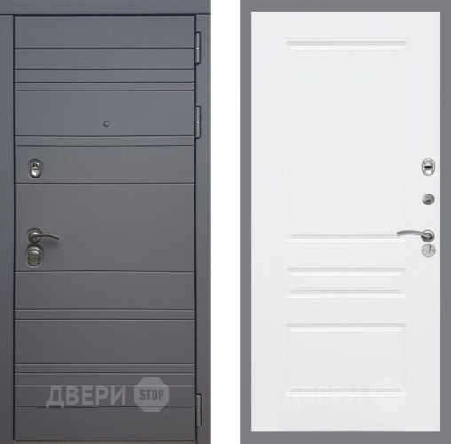 Входная металлическая Дверь Рекс (REX) 14 силк титан FL-243 Силк Сноу в Краснознаменске