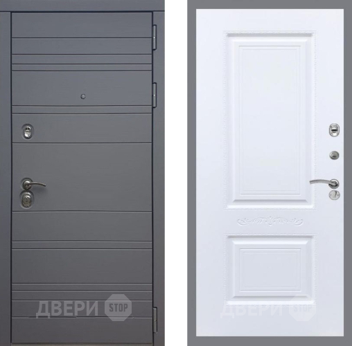 Входная металлическая Дверь Рекс (REX) 14 силк титан Смальта Силк Сноу в Краснознаменске